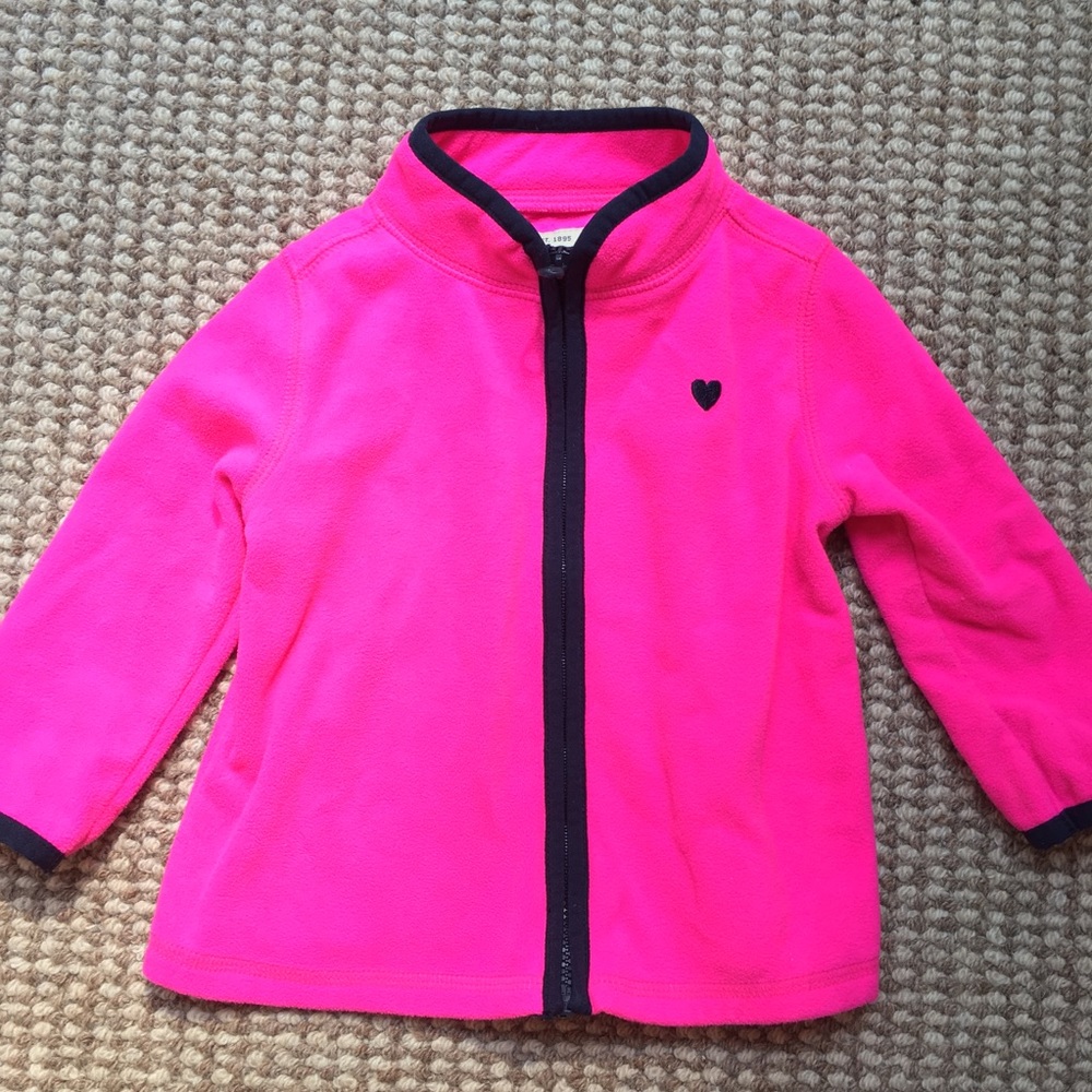 Osh Kosh B’Gosh hot pink fleece jacket 18M